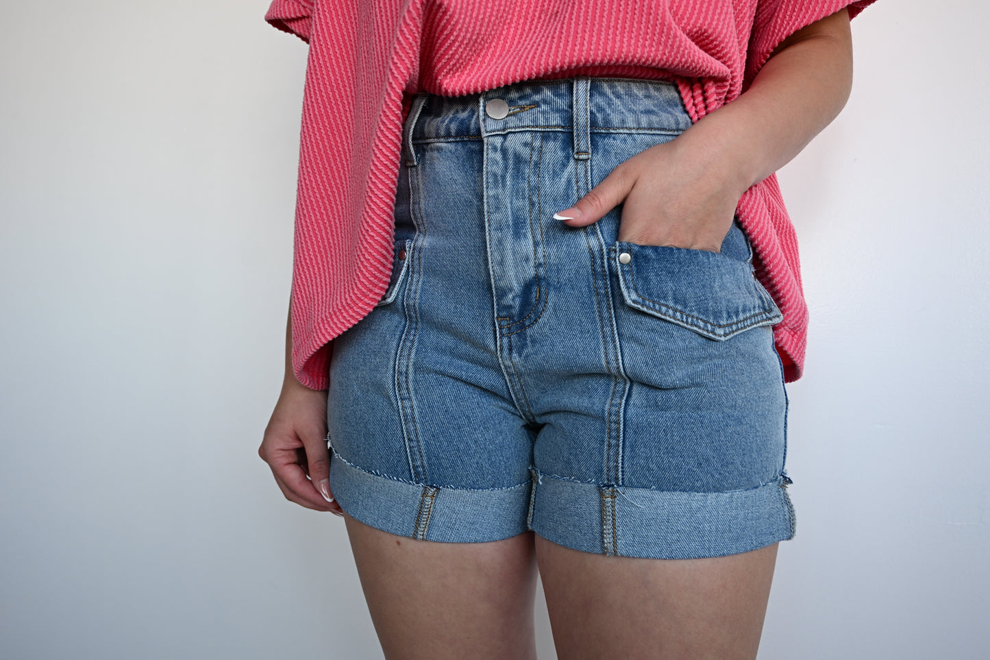 High Waste Denim Shorts