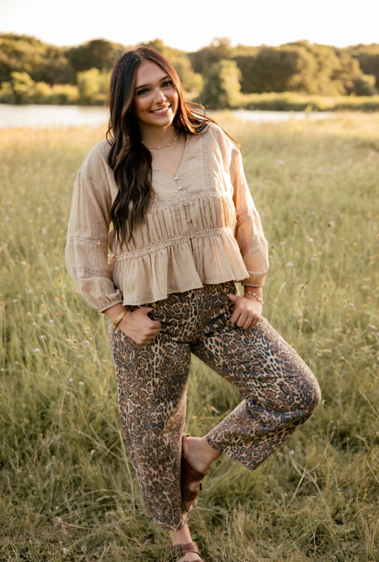 Lace Long Sleeve Blouse