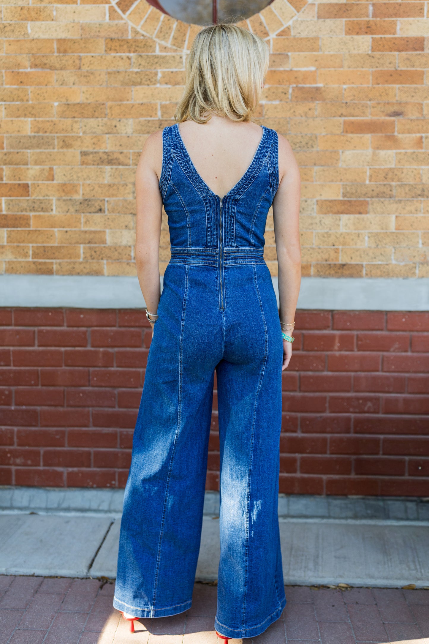 Washed Denim Jumpsuit