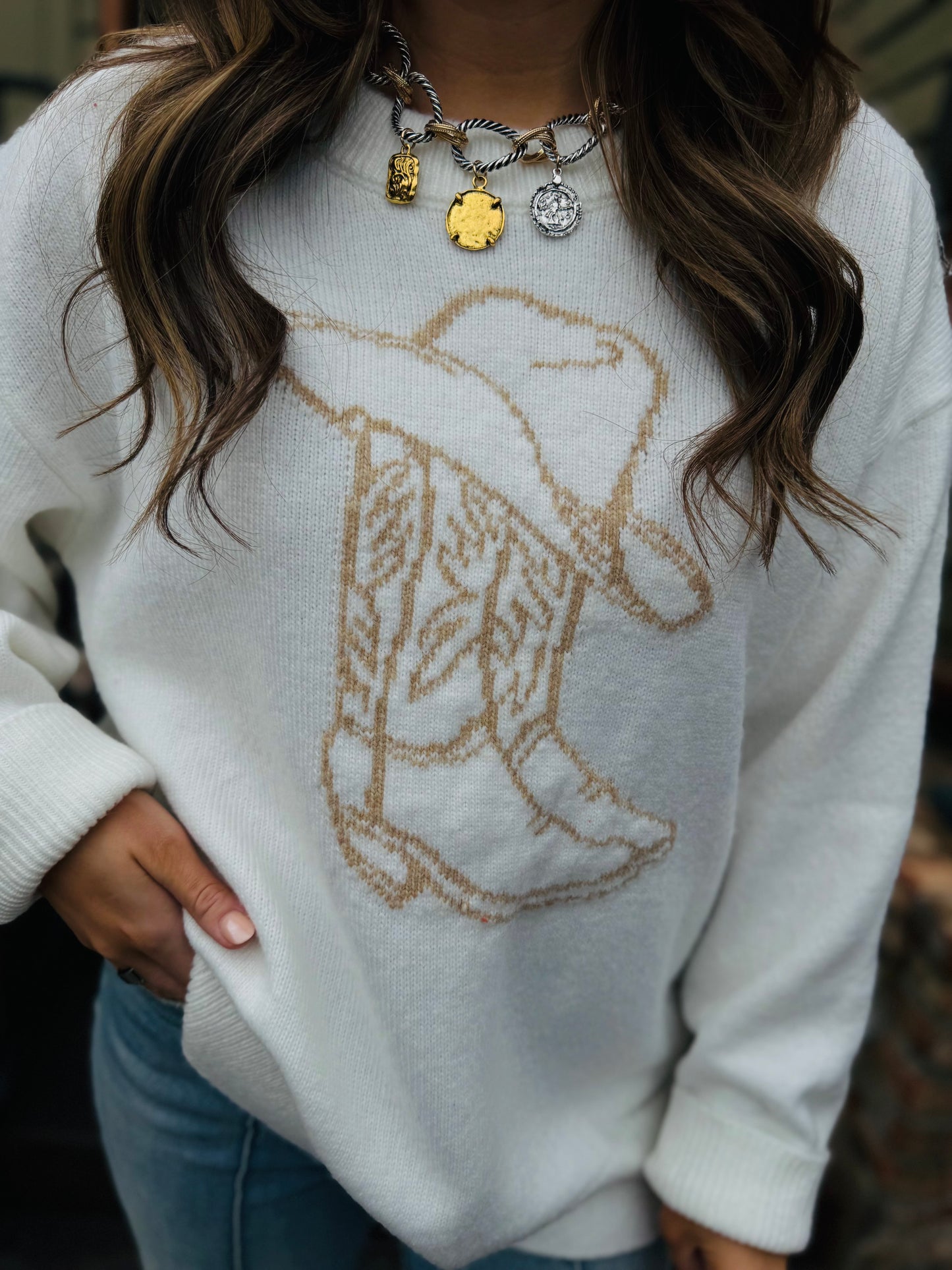 Cowboy Boot Sweater
