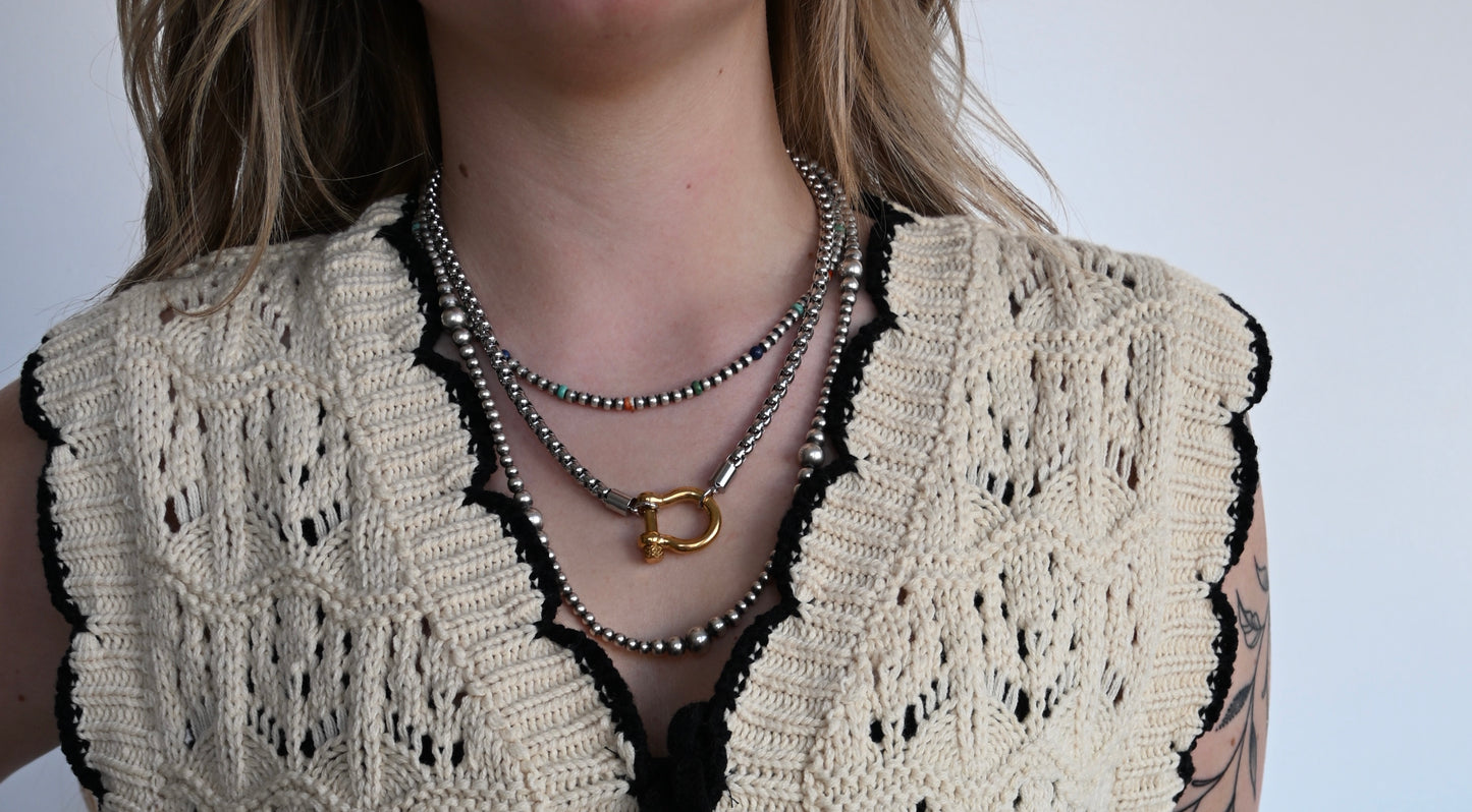 Mixed Metal Chain Necklace
