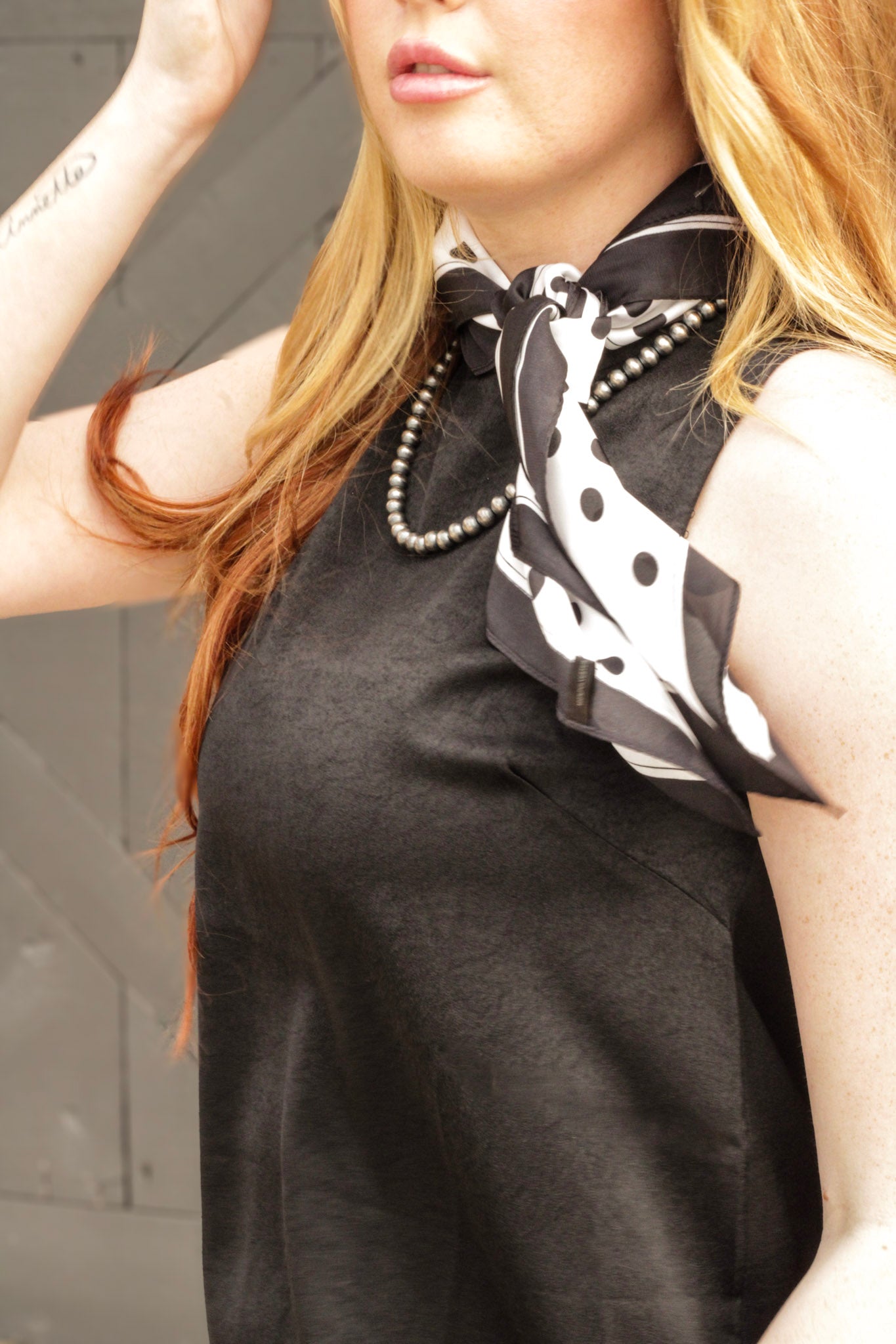 Polka Dot Silk Scarf