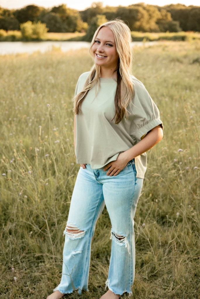 Oversized Cuff Top