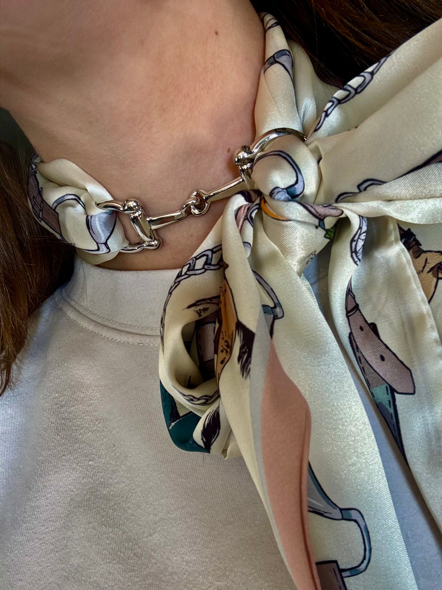 Horse Bit  Scarf Ring