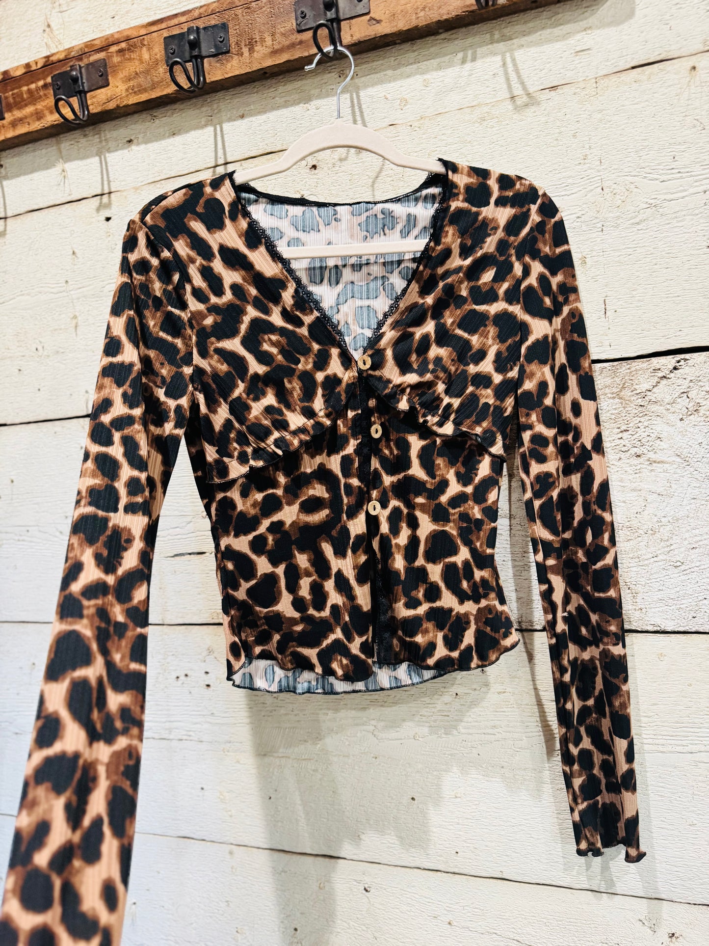 Leopard button down