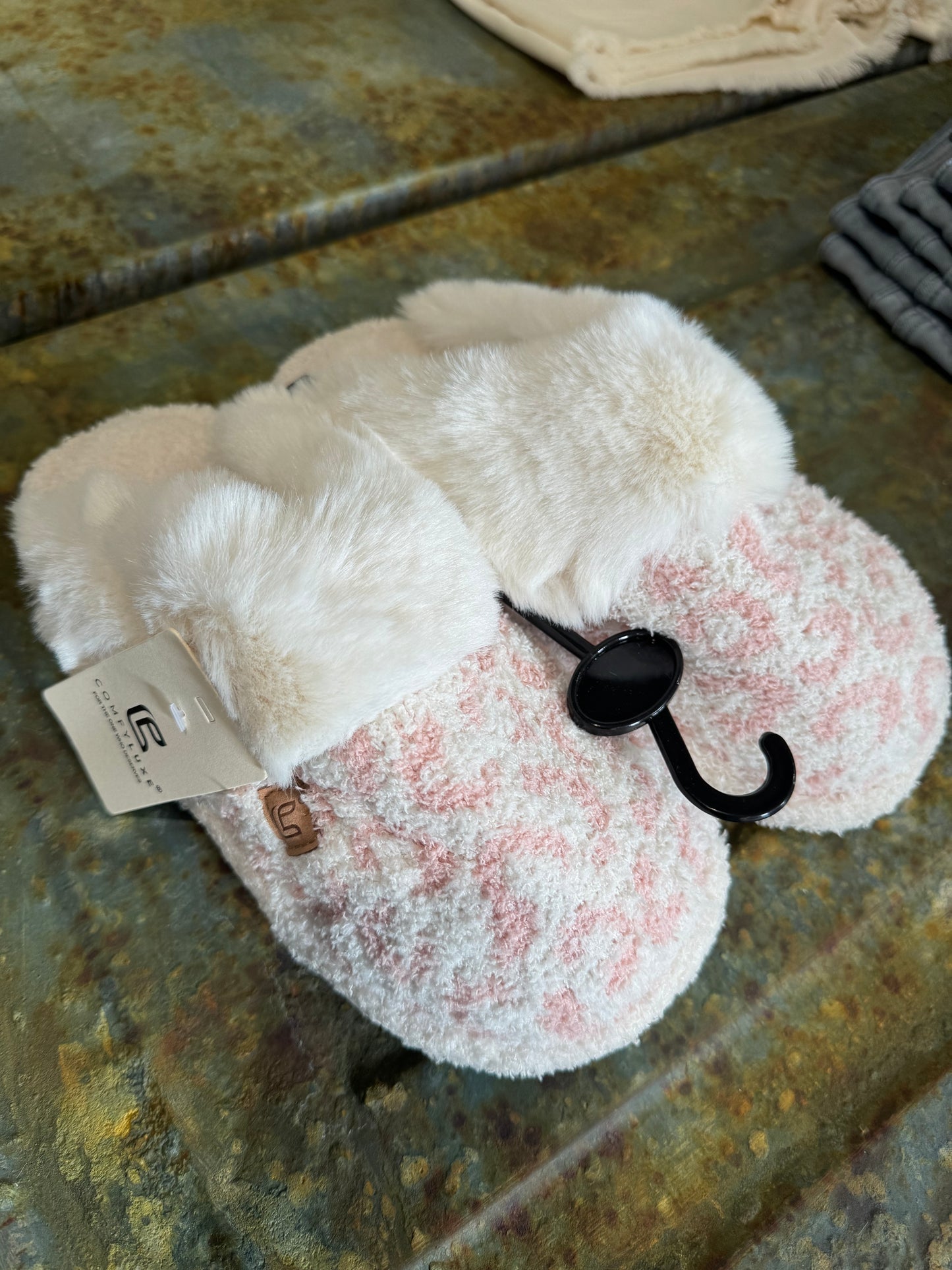 Pink Leopard Slippers