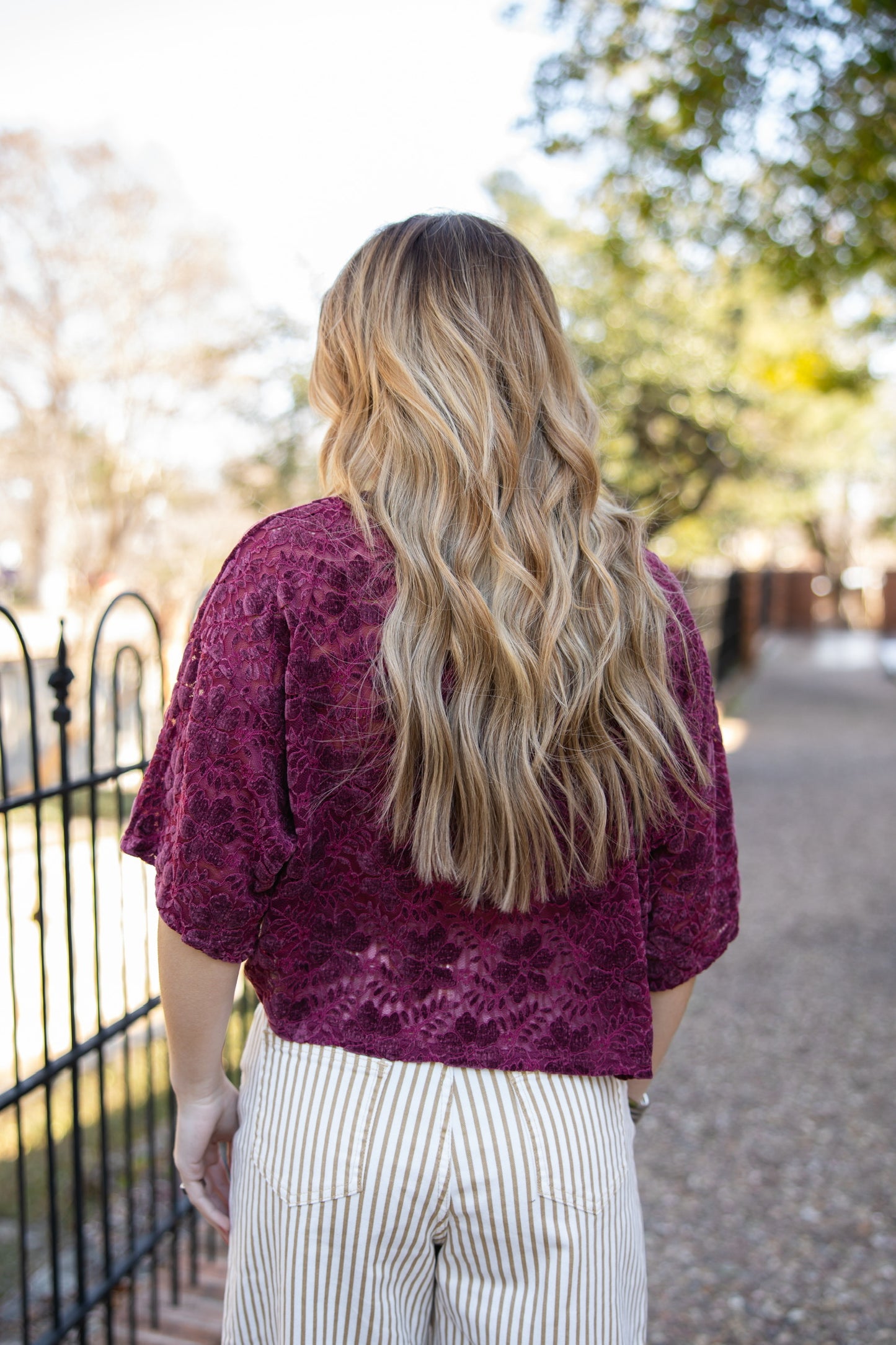 Boxy Floral Lace Top
