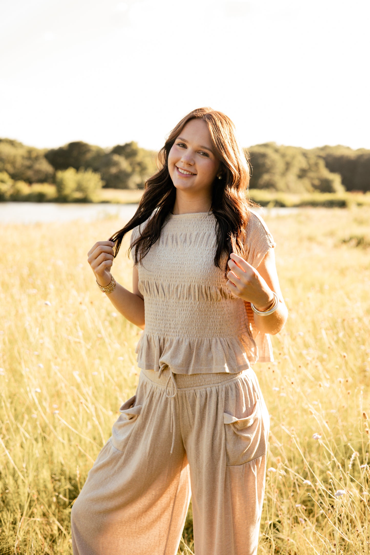 Relaxed Knit Top & Wide Pant Set