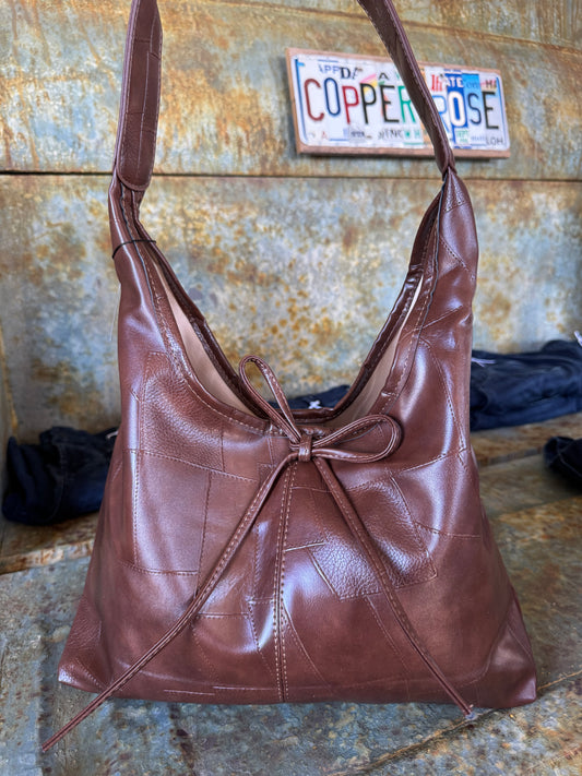 Brown Bow Purse