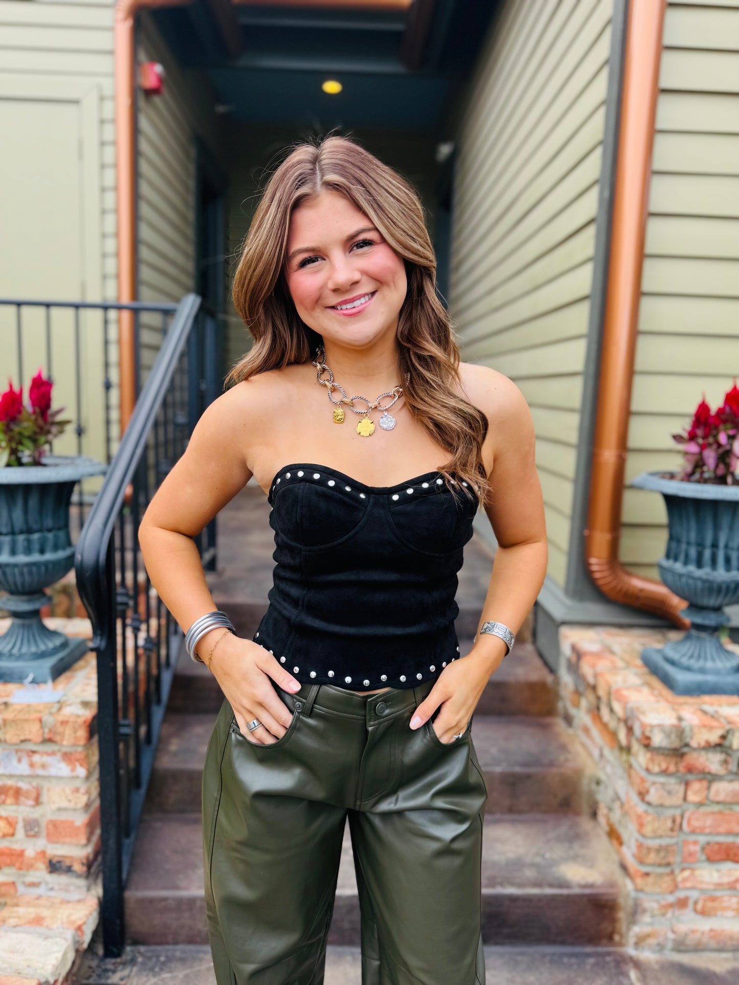 Black Stud Tube Top