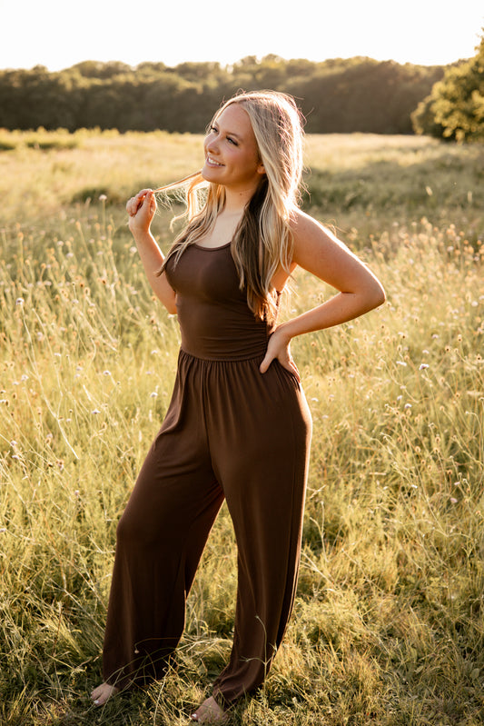 Summer Strapless Wide Leg Jumpsuit