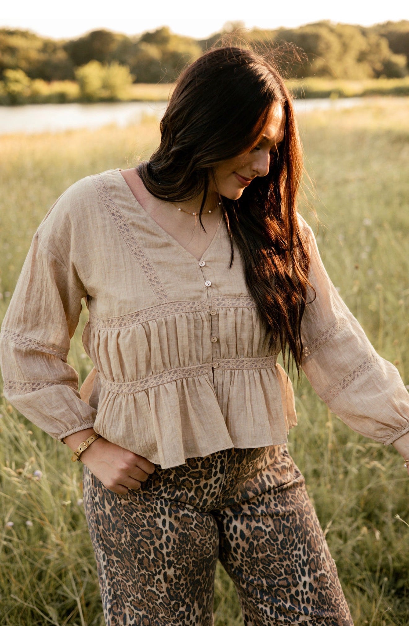Lace Long Sleeve Blouse