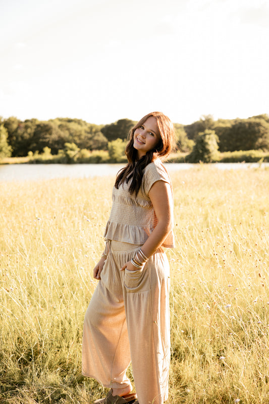 Relaxed Knit Top & Wide Pant Set