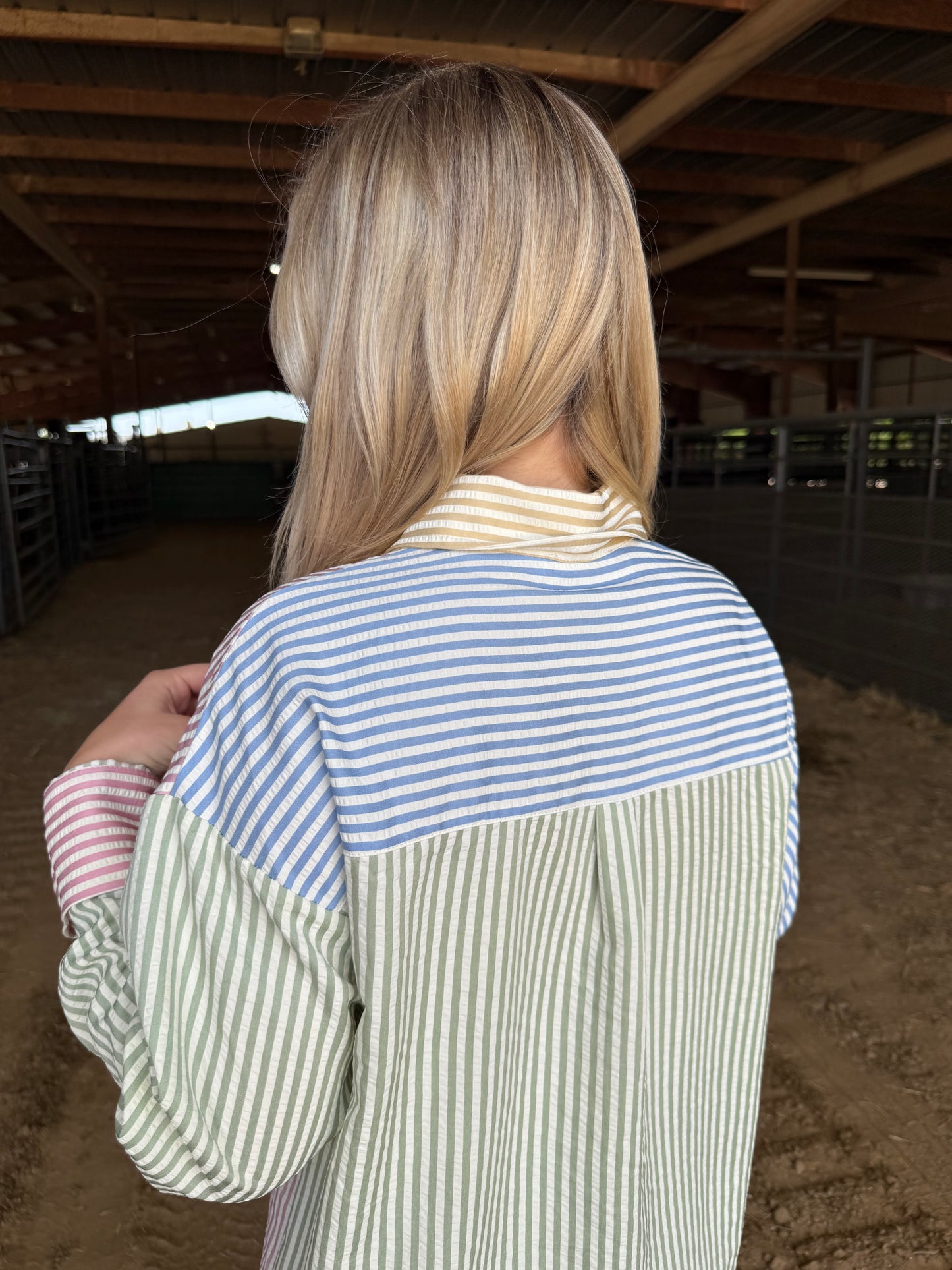 Pinned Stipe Button Down