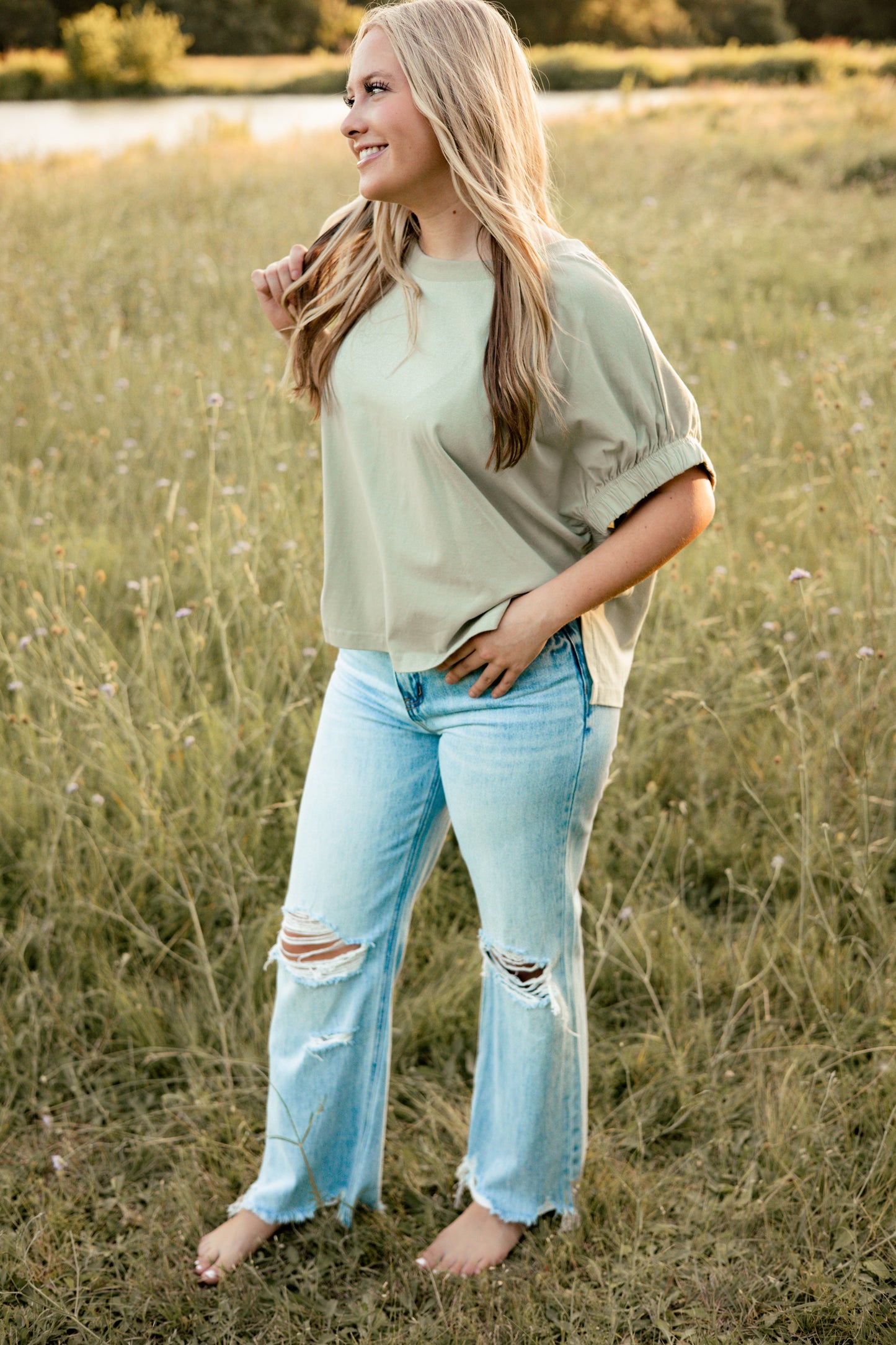 Oversized Cuff Top