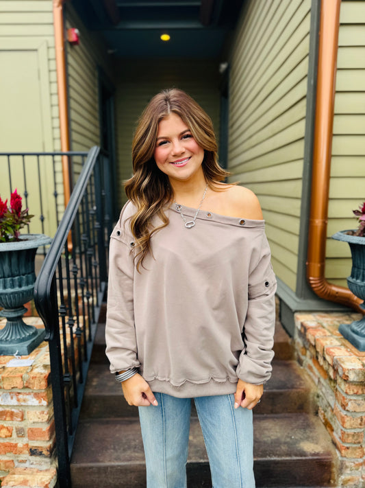 Stone Off The Shoulder Top
