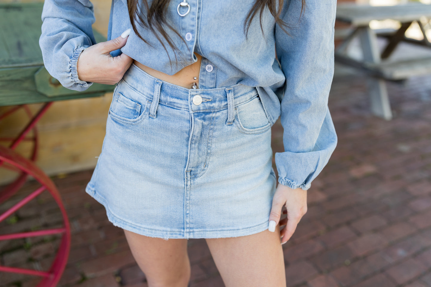 Mid Waisted Mini Skort