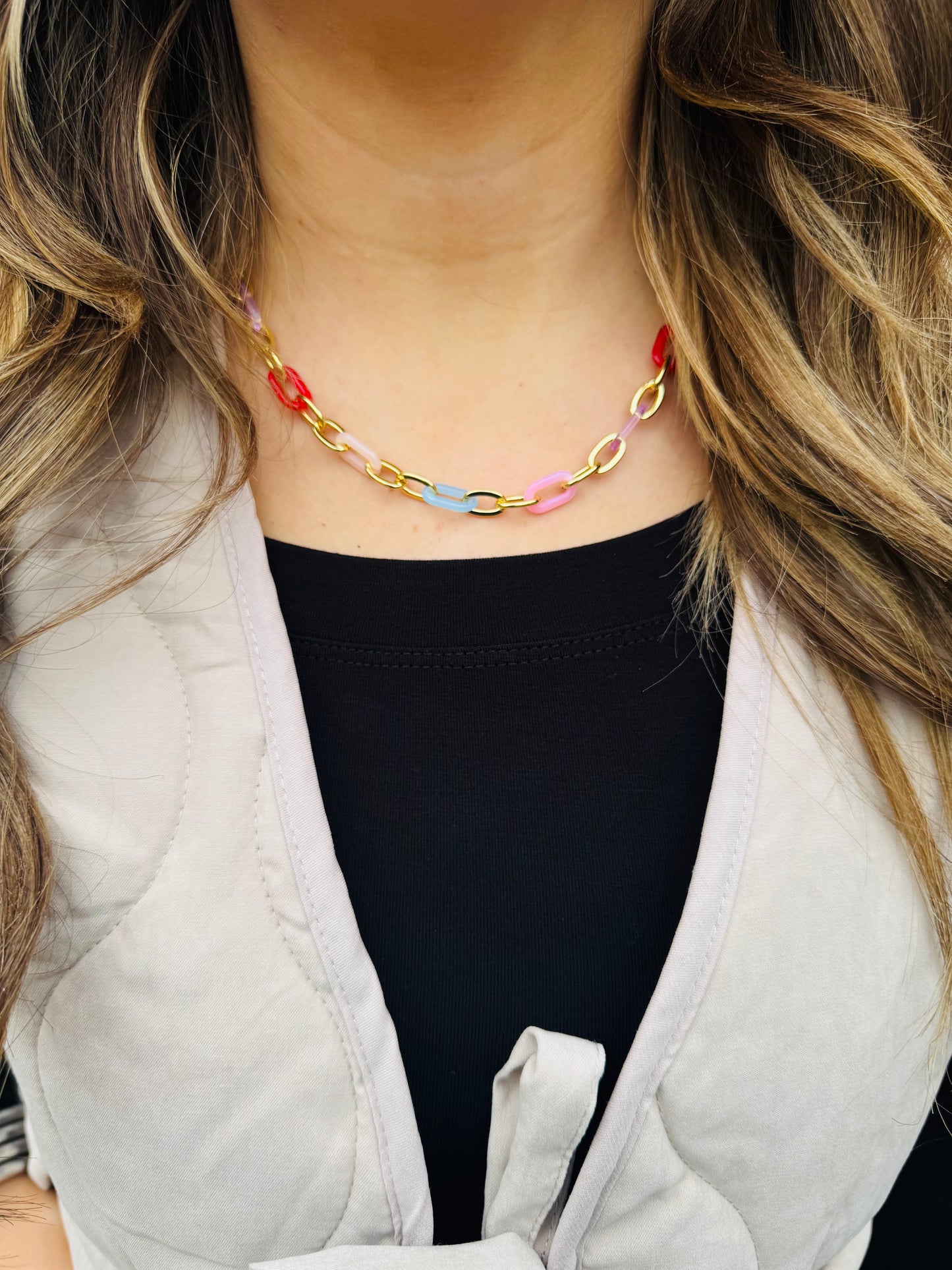 Colorful Paperclip Necklace