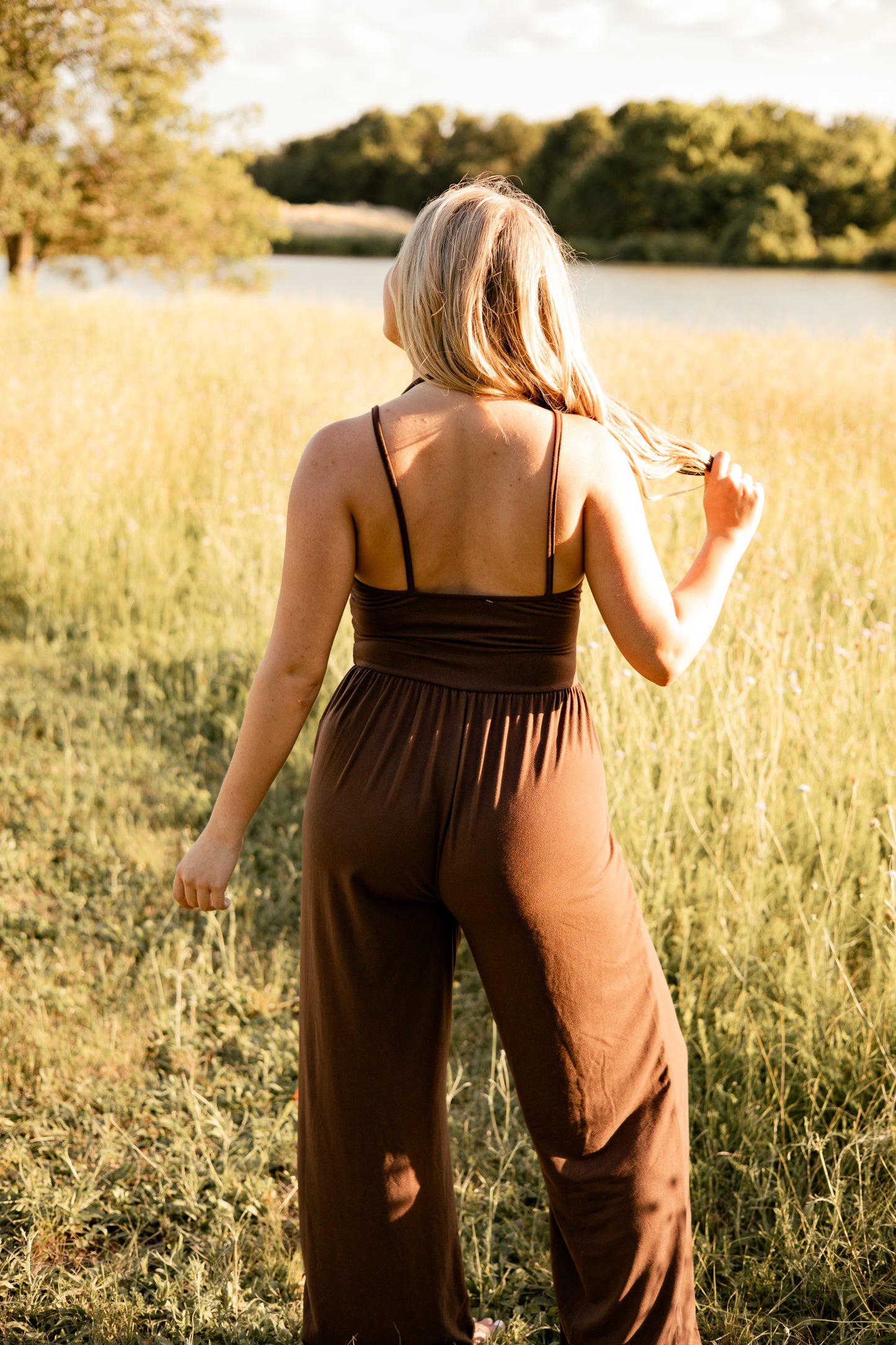 Summer Strapless Wide Leg Jumpsuit