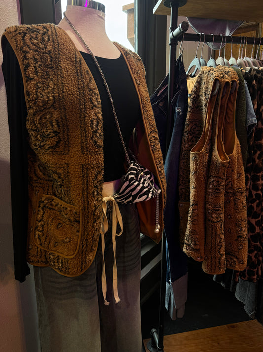 Brown Paisley Vest