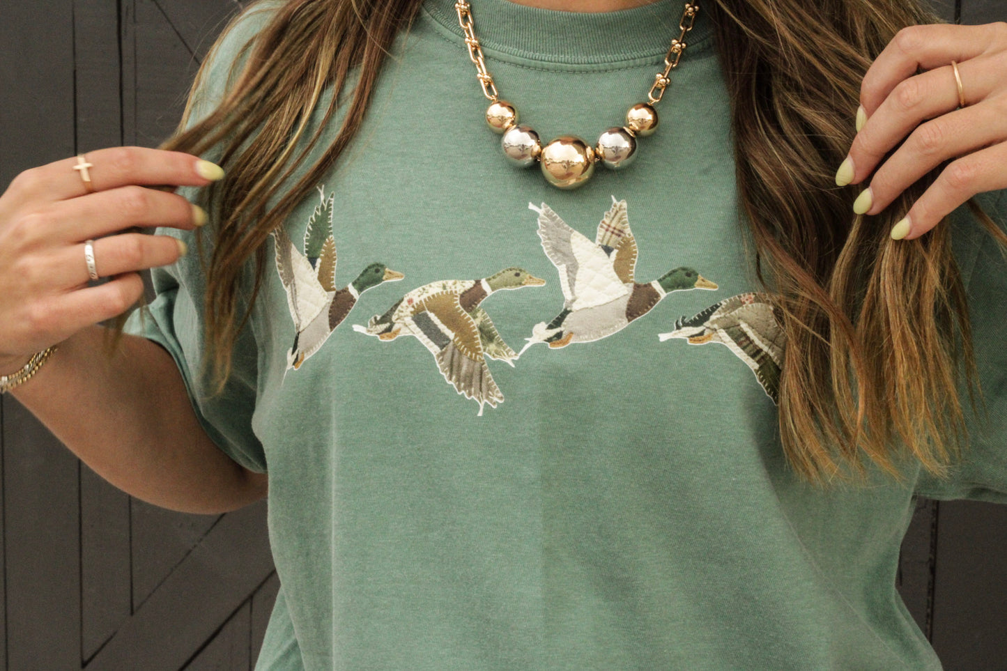 Patchwork Mallard Ducks Tee