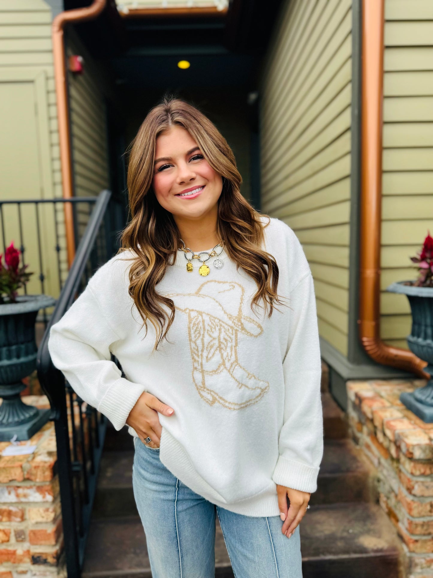 Cowboy Boot Sweater