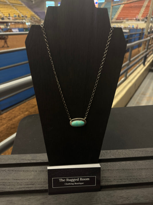 oval turquoise necklace
