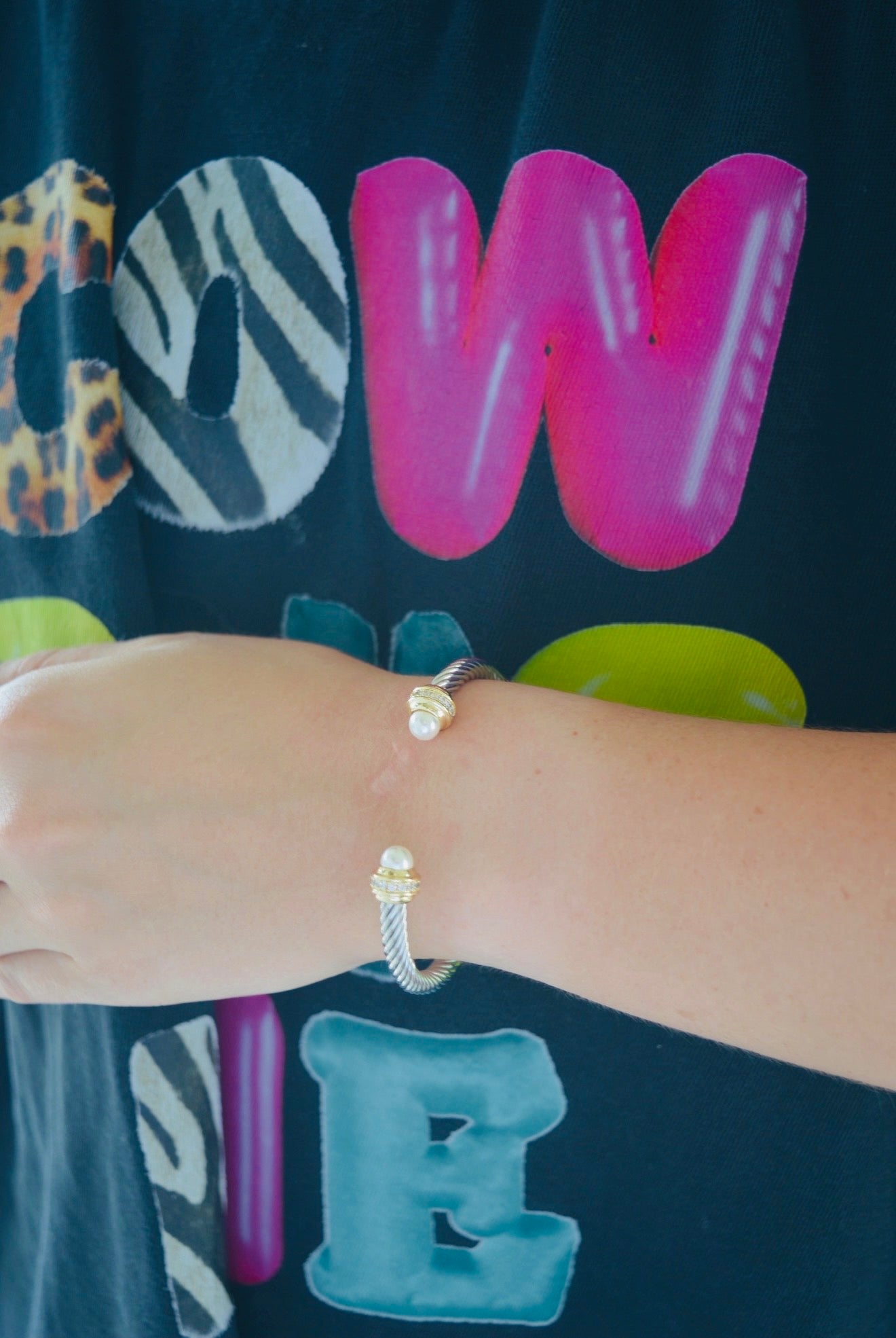 Silver & Pearl Cuff