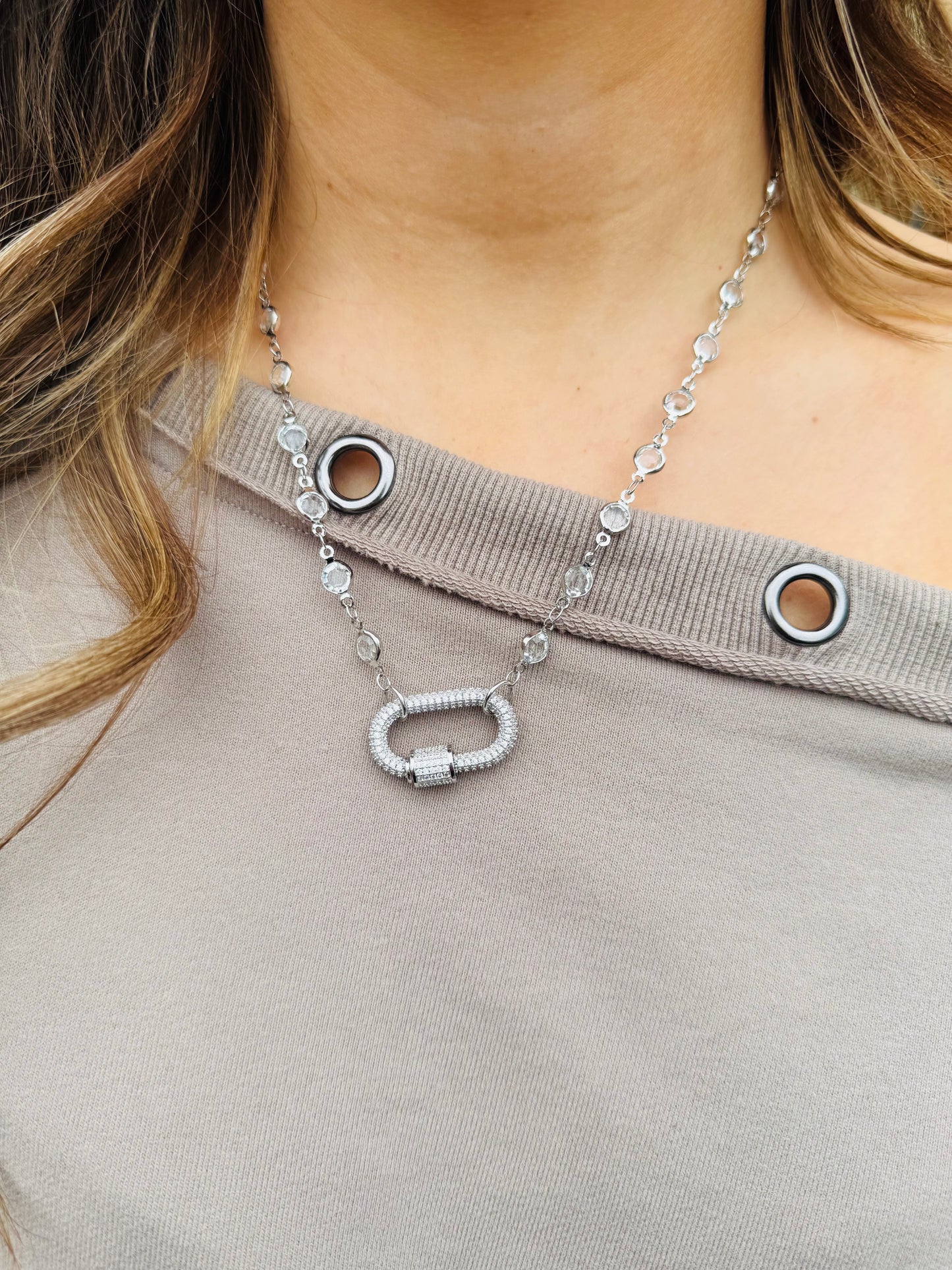Silver Diamond Necklace