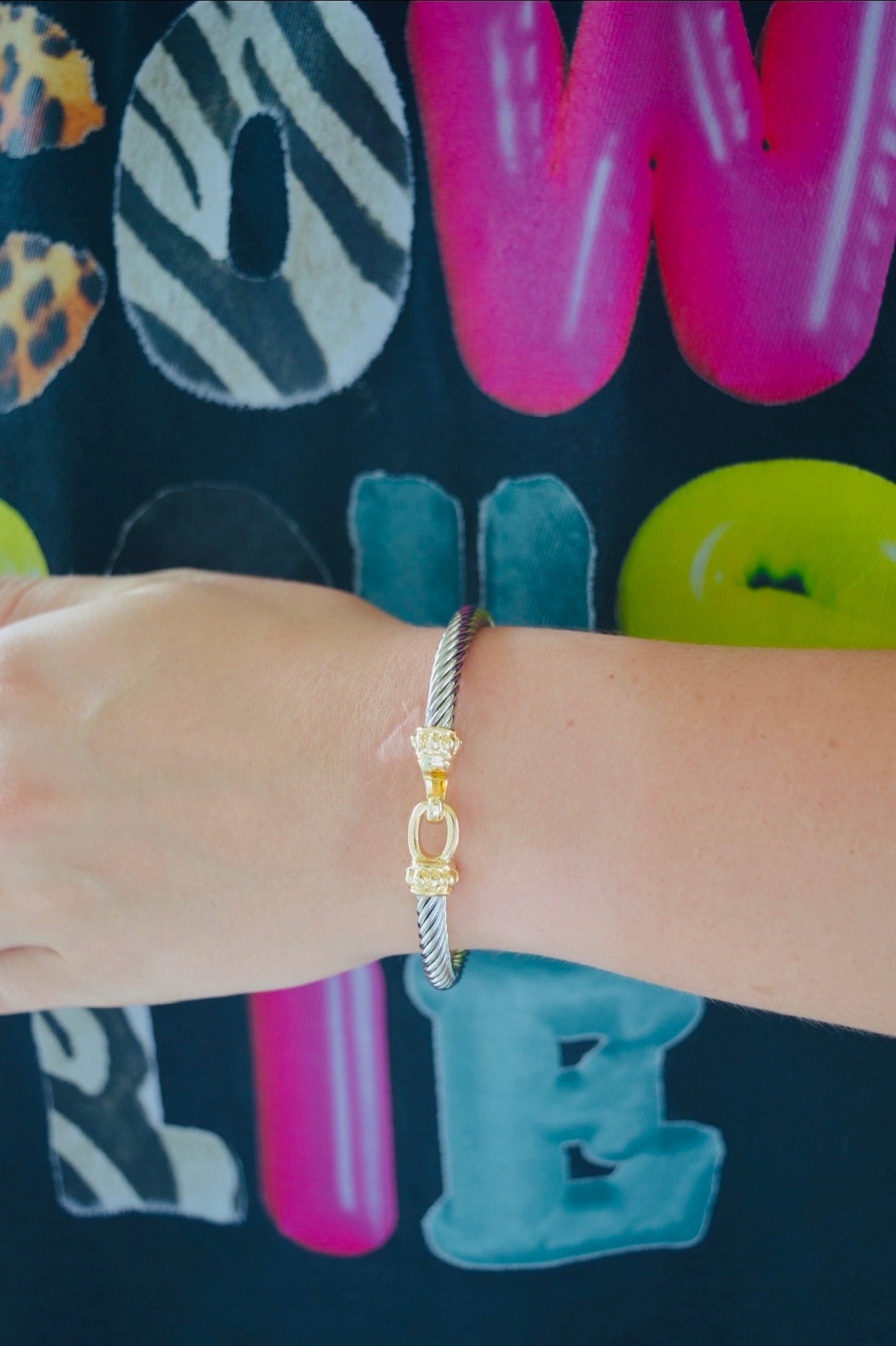 Silver & Gold Hook Bracelet