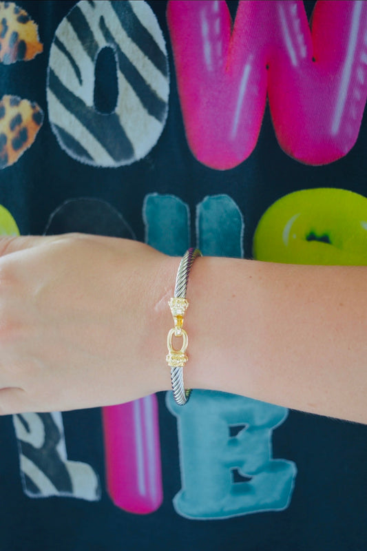 Silver & Gold Hook Bracelet