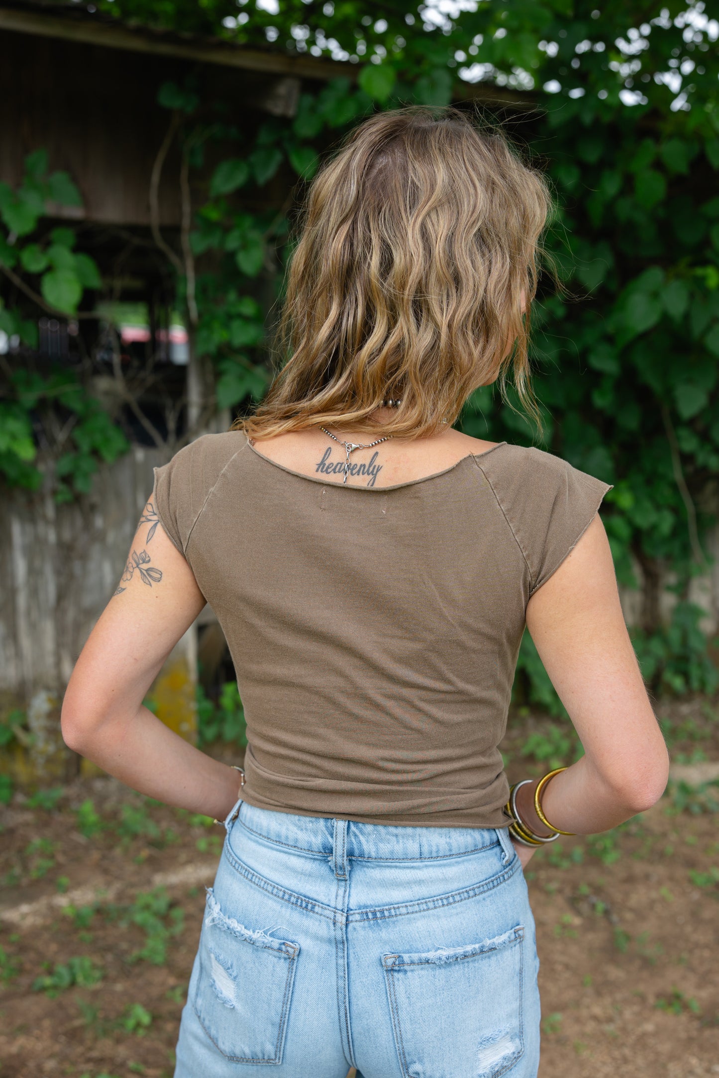 Raw Edge Boat Neck Top