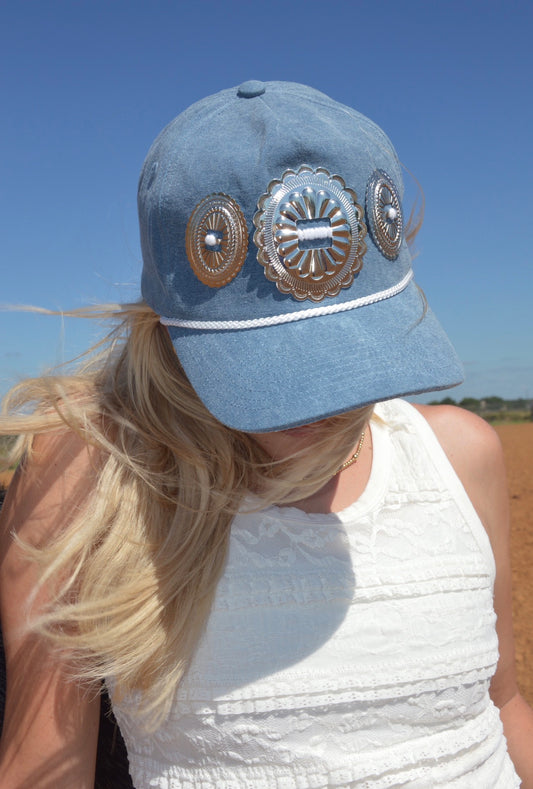 Denim Concho Trucker