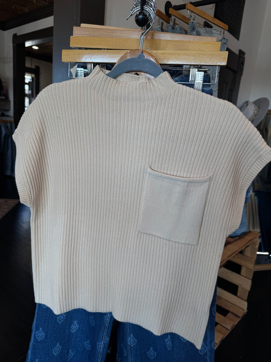 Cream Turtle Neck Sweater